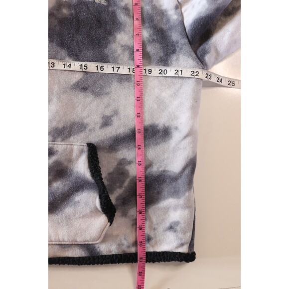 Victoria’s Secrets PINK Bling Sherpa Reversible Jacket Black White Tie Dye Sz S - Picture 10 of 12
